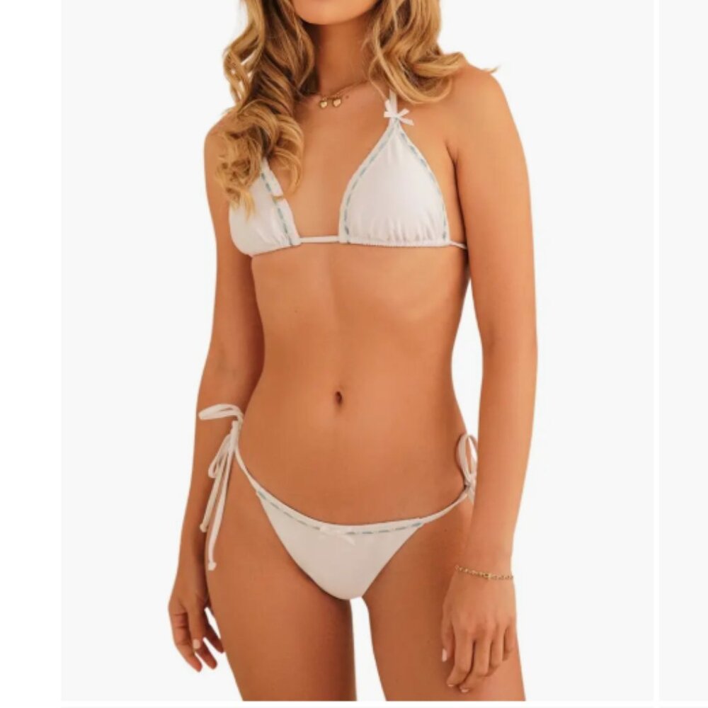 White Dippin Daisy Love Me Bikini Set
